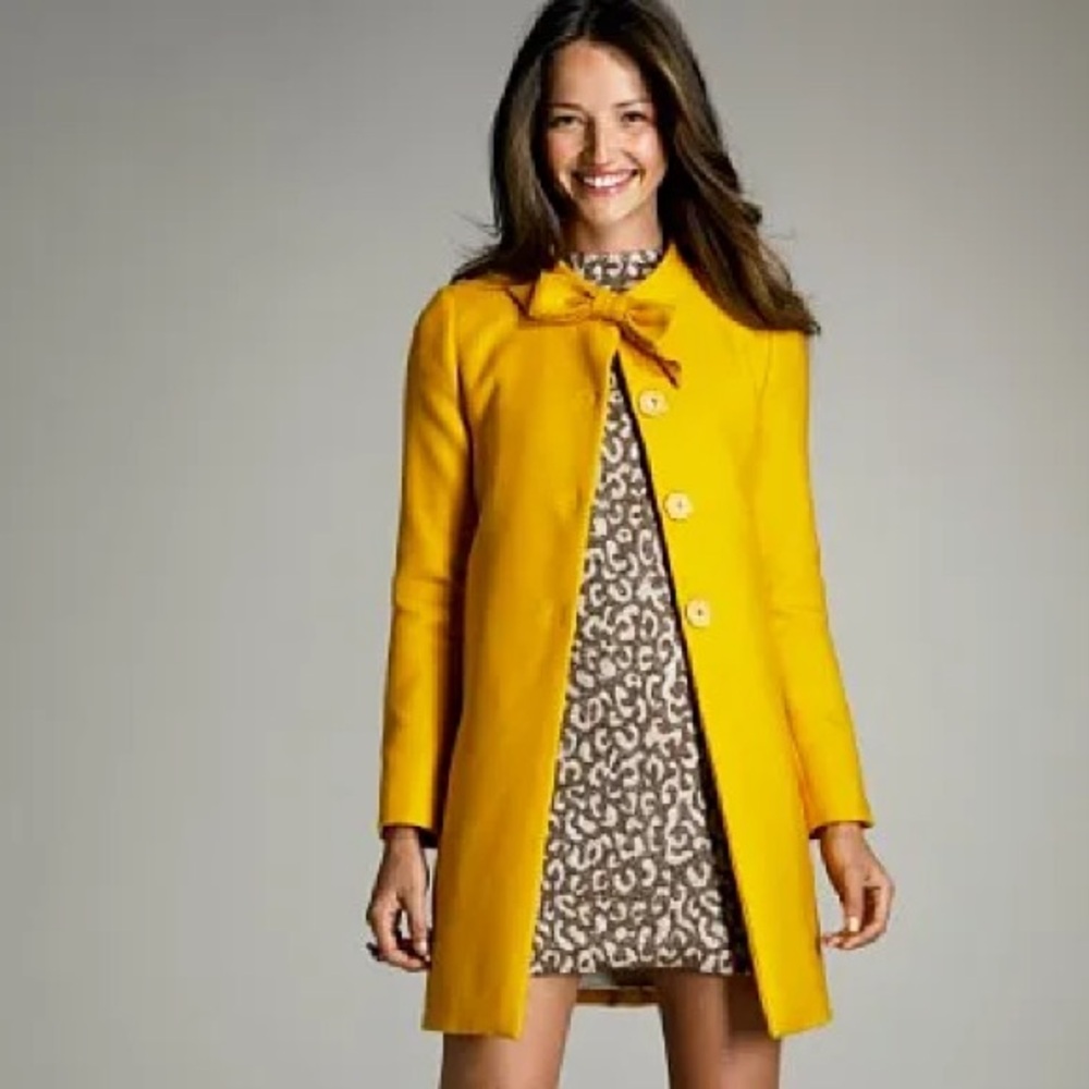 J. Crew Bow Collar Coat
